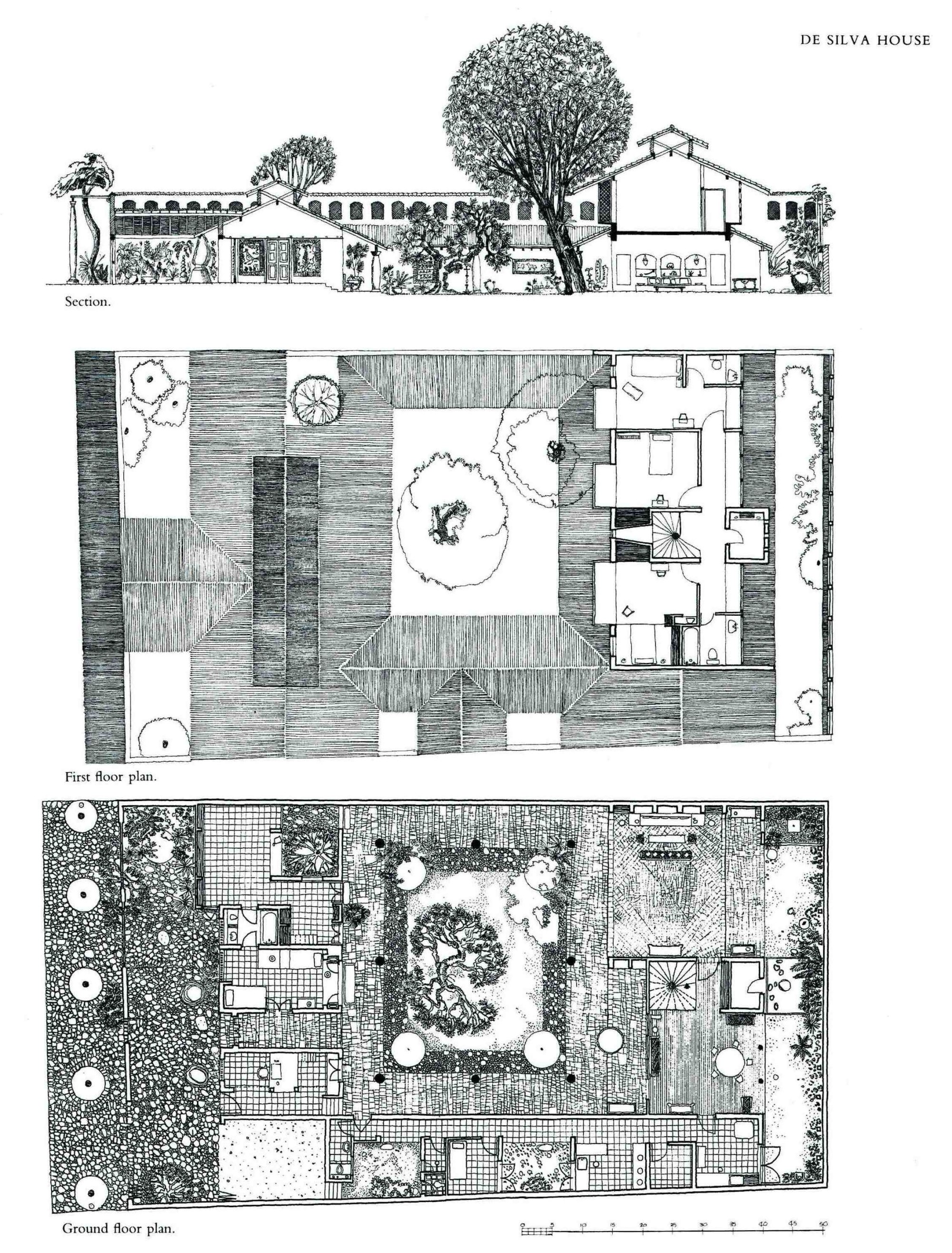 Ena De Silva House: Copy Drawing by Vernon Nonis, 1985