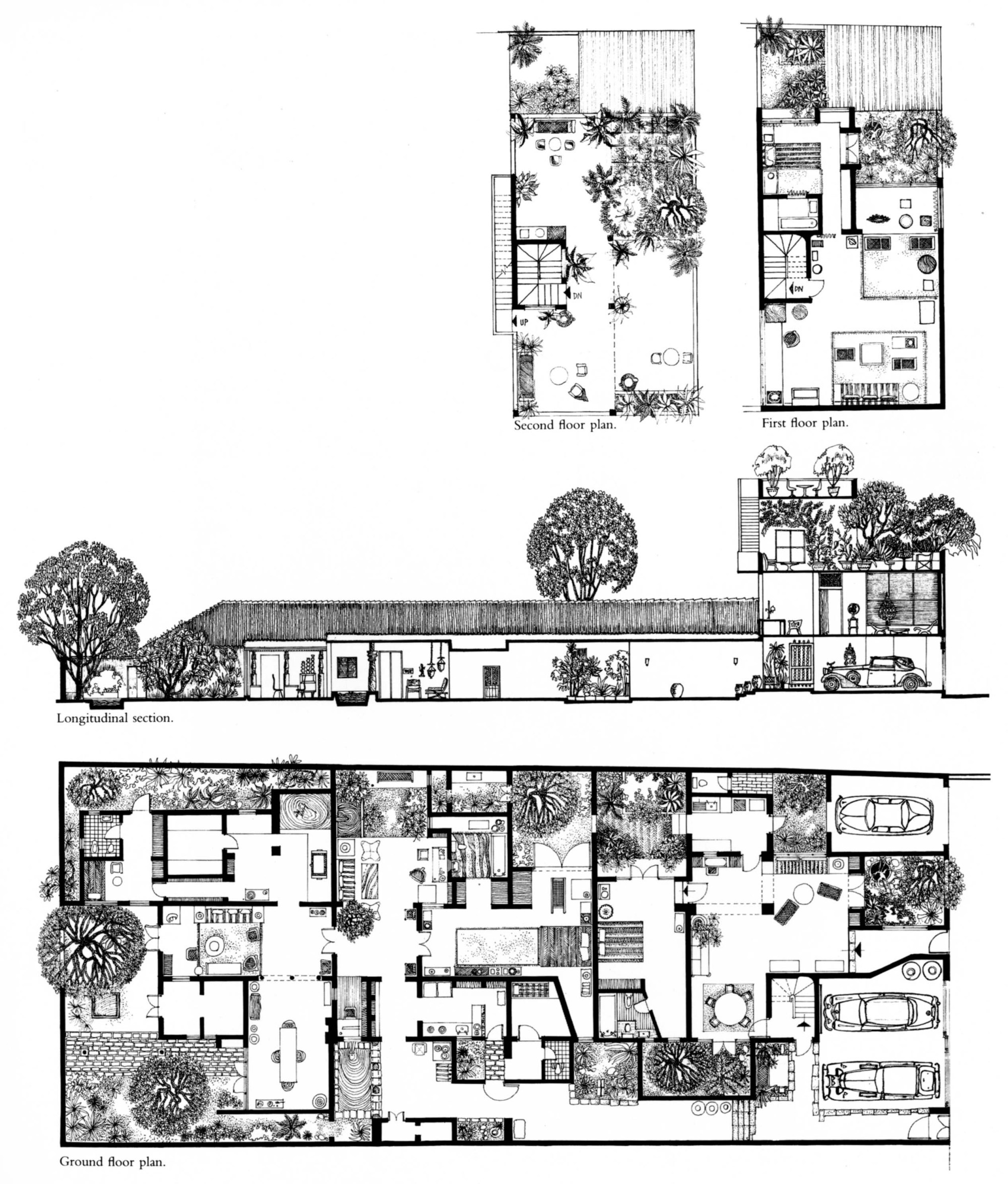 1985 Nonis Copy of the Drawings of Bawa's residence in Colombo [33rd Lane House]