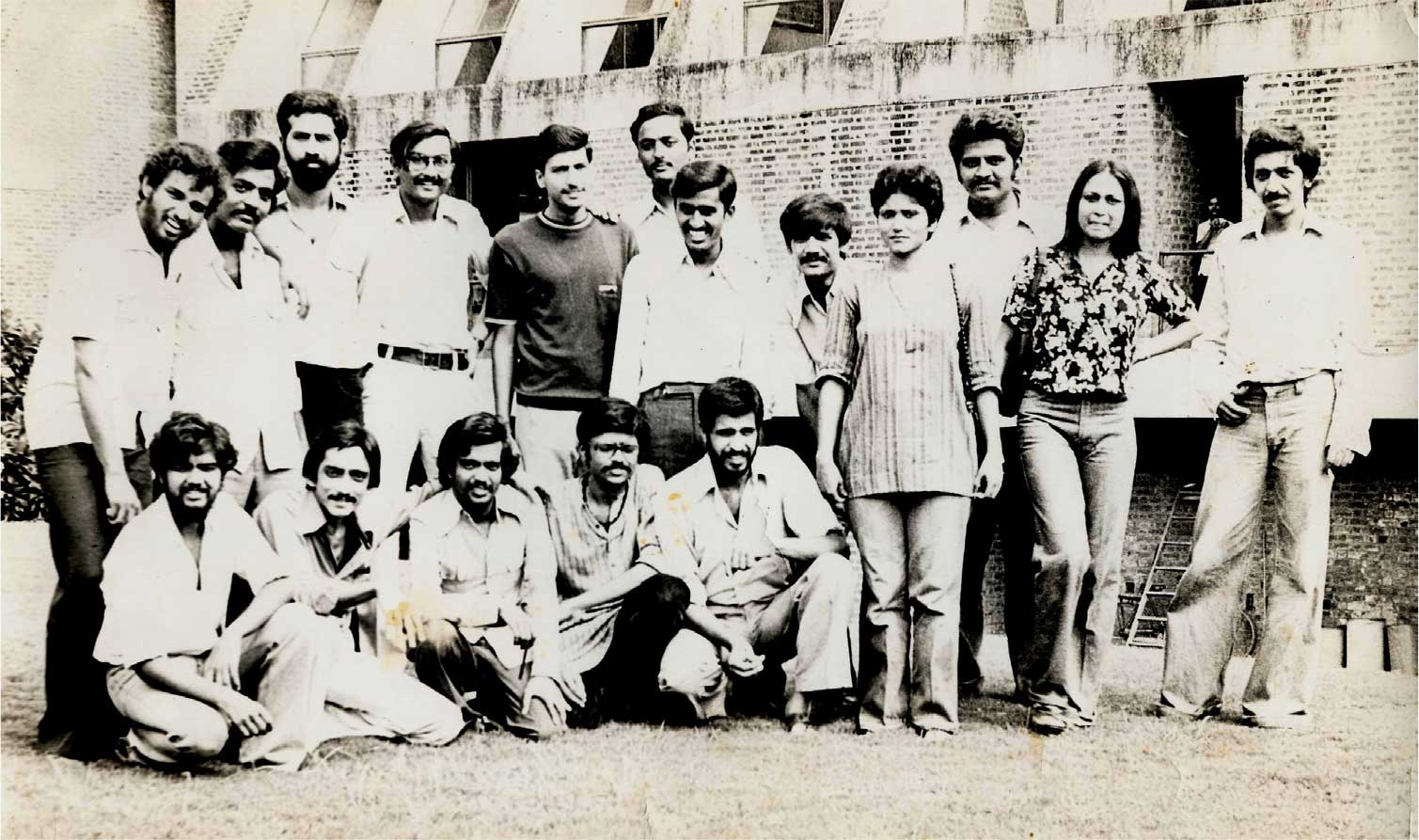 The 1974 batch of students at CEPT, Ahmedabad (Photo courtesy: Anjali Yagnik).