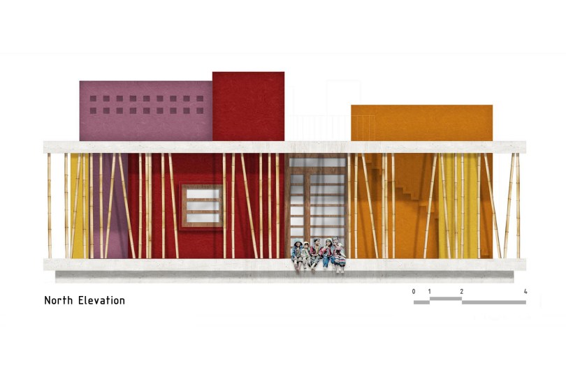 North Elevation, Casa Rana, Made in Earth, Tamil Nadu, Foster home for HIV-positive children