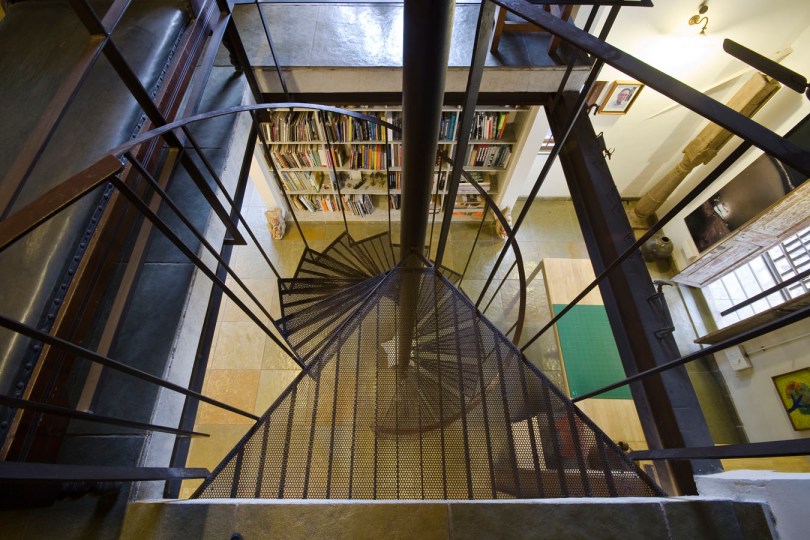 Staircase, Khushru Irani Design Studio, Architecture, Pune, India, Adaptive Reuse, Restoration