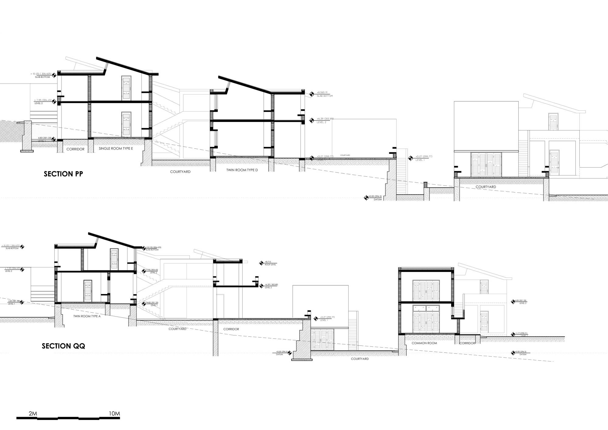 Section across Student Housing